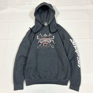 Jerzees Snap On Performance Tools Mens XL Graphic Fleece Hoodie Sweatshirt Y2K